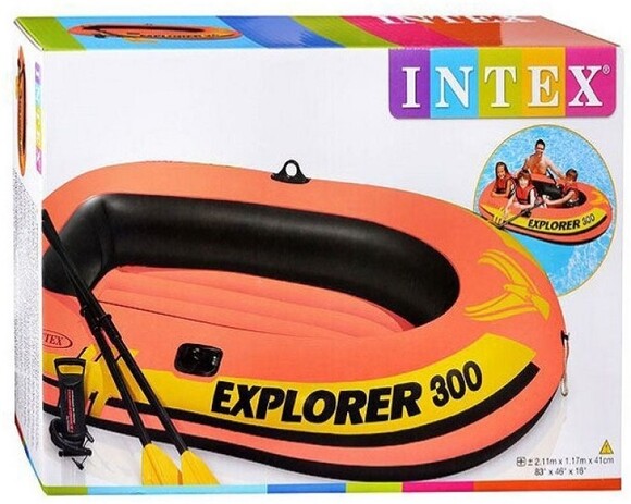 Тримісний надувний човен Intex Explorer 300 Set (58332) фото 2