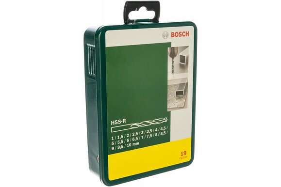 Набор сверл Bosch HSS-R 1-10 мм, 19 шт. (2607019435) изображение 3