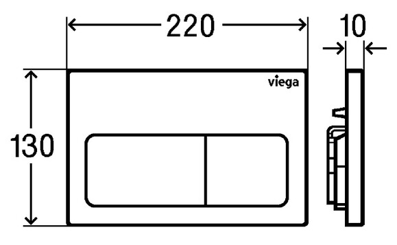 Кнопка змиву VIEGA PREVISTA для унітазів Visign for Life 5 (773717) фото 2