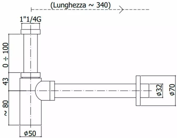 Сифон для раковины Paffoni (ZACC240NO) изображение 2