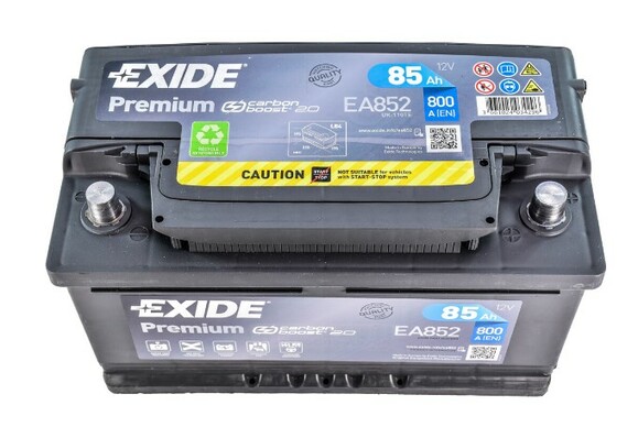 Акумулятор EXIDE EA852 Premium, 85Ah/800A  фото 2
