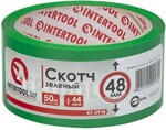 Скотч зеленый INTERTOOL 48 мм, 50 м, 44 мкм (KT-0918)