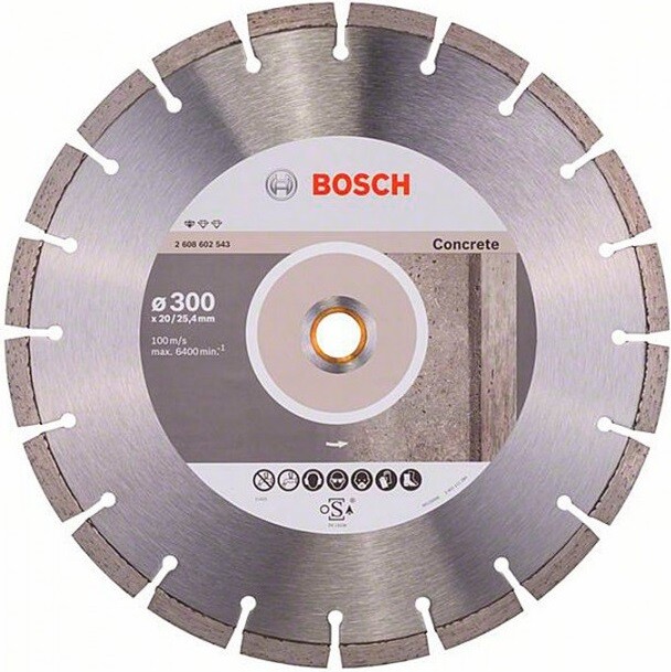 

Алмазный диск Bosch Standart for Concrete 300-20/25,4 мм (2608602543)