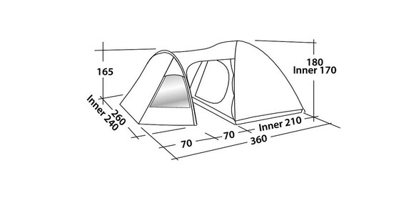 Палатка Easy Camp Tent Corona 400 Teal Green (45004) изображение 3