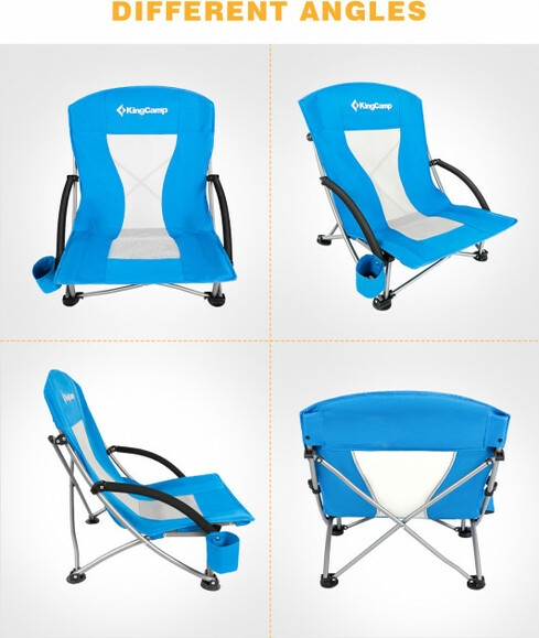 Крісло розкладне KingCamp Beach Chair Blue (KC3841 BLUE) фото 5