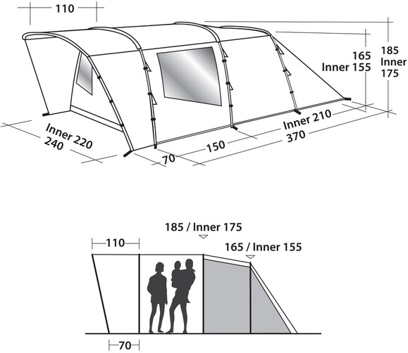 Палатка Easy Camp Palmdale 400 Forest Green (120368) (928892) изображение 9