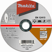 Тонкий отрезной диск Makita по нержавеющей стали 150х1.6 60Т плоский (B-12251)