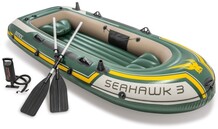 Трехместная надувная лодка Intex Seahawk 3 Set (68380)