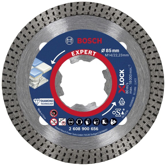 Алмазный диск Bosch X-LOCK Hard Ceramic 85x22.23x1.6x10 мм (2608900656)