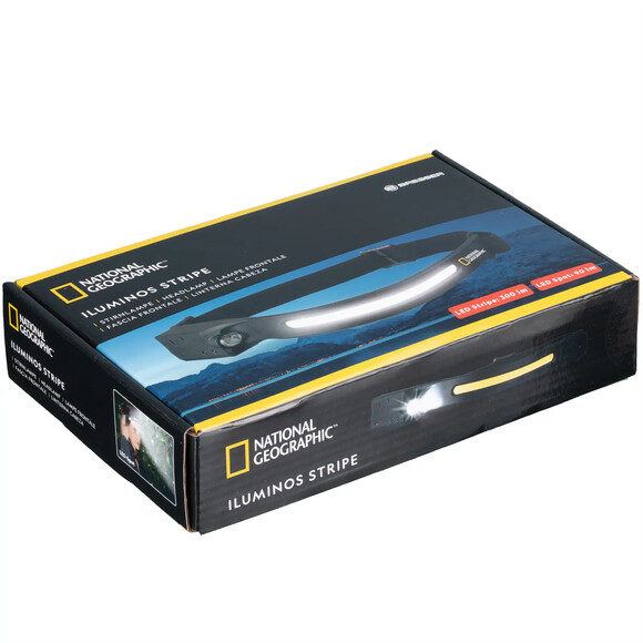 Фонарь налобный National Geographic Iluminos Stripe 300 lm + 90 Lm USB Rechargeable, 9082600 (930158) изображение 8