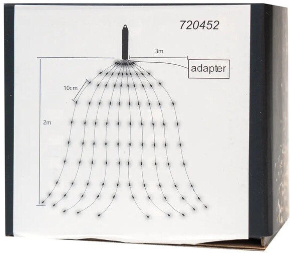 Светодиодная гирлянда-занавес Devilon Каскад, 5 м, 500 л, 8 режимов, холодный и теплый белый, IP44 (720452) изображение 3