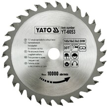 Диск пильный YATO по дереву 140х16х2.8х2.0 мм, 30 зубцов (YT-6053)