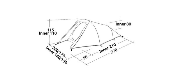 Палатка Easy Camp Tent Energy 300 Teal Green (44999) изображение 3