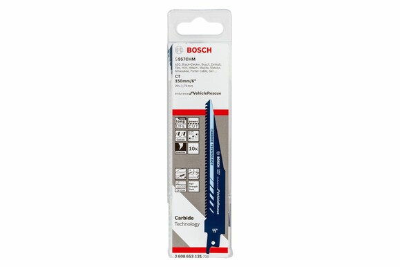 Полотно для шабельної пилки Bosch S 957 CHM, 10 шт. (2608653131) фото 2