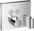 Термостат для ванны Hansgrohe ShowerSelect 15765000 для 2-х потребителей, скрытый монтаж