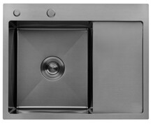 Кухонна мийка Kroner KRP PVD Schwarze-6350LHM, 3/1 мм (CV031322)