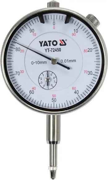 Тестер циферблатн. контролю биття дисків і механ. валів Yato, 0-10 мм (YT-72450)