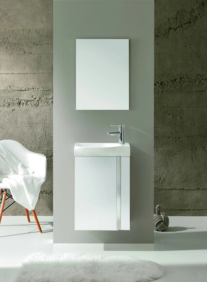 Комплект мебели ROYO Elegance Pack 45 White: зеркало, тумба подвесная с умывальником (122910) изображение 2