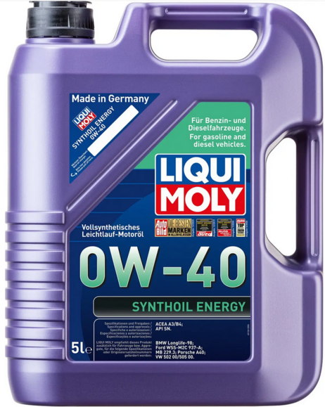 Синтетическое моторное масло LIQUI MOLY Synthoil Energy SAE 0W-40, 5 л (9515)