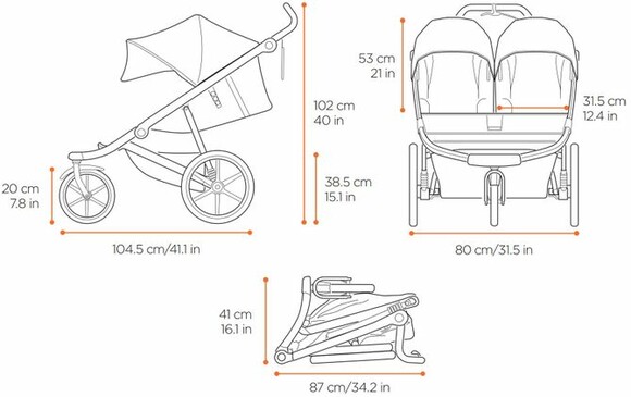 Детская коляска Thule Urban Glide 2 Double Black (TH 10101951)  изображение 8