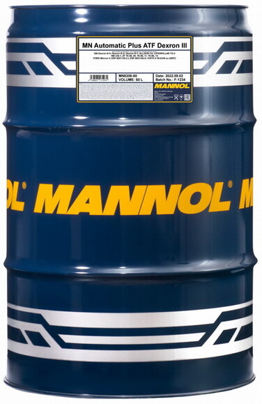 Трансмиссионное масло Mannol ATF Dexron lll, 60 л (MN8206-60)