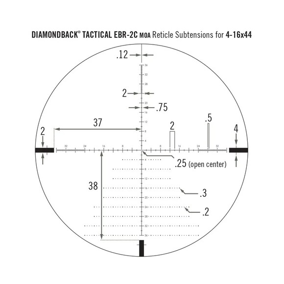 Приціл оптичний Vortex Diamondback Tactical FFP 4-16x44 EBR-2C MOA (DBK-10026) фото 5