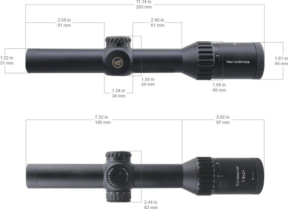 Прицел оптический Vector Optics Continental X6 1-6x24, illum. SFP Tactical, 30 мм (SCOC-23T) изображение 7