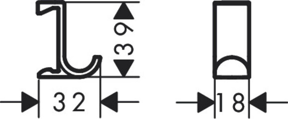 Крючок для полотенец Hansgrohe WALLSTORIS (черный) (27914670) изображение 2