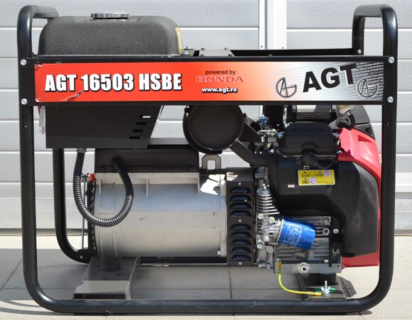 Бензиновый генератор AGT 16503 HSBE R16 изображение 3