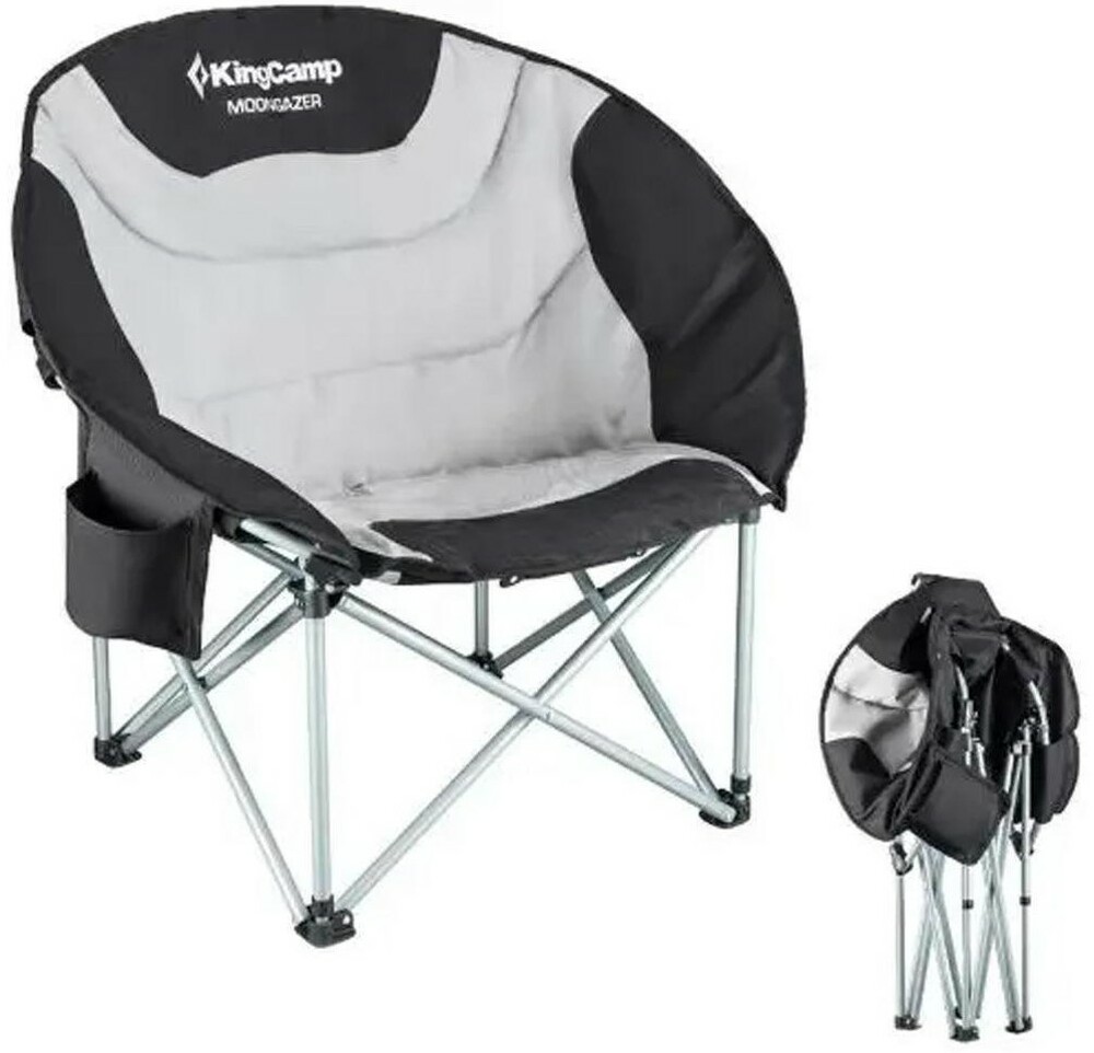 

Раскладное кресло KingCamp Moon Leisure Chair with Cooler Black/Grey (KC3989)