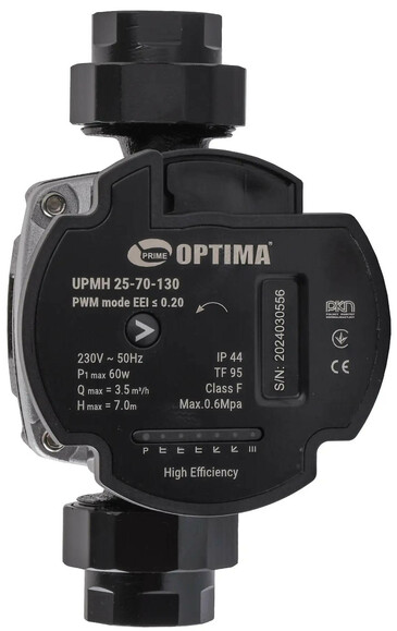 Циркуляційний насос Optima PRIME UPMH 25-70AUTO (27871) фото 2