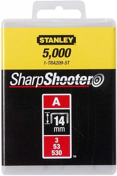 Скоби STANLEY, тип "А",14 мм, 1000 шт. (1-TRA209T)