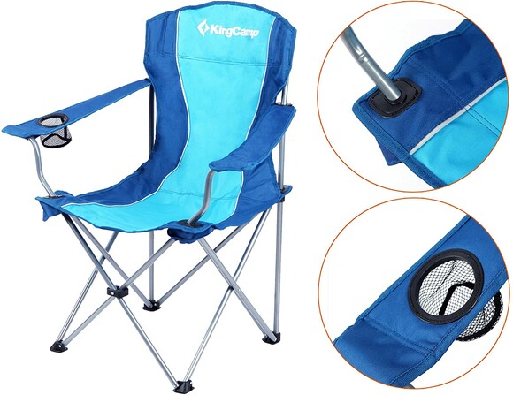 Розкладний стілець KingCamp Arms Chairin Steel Blue (KC3818 Blue) фото 6