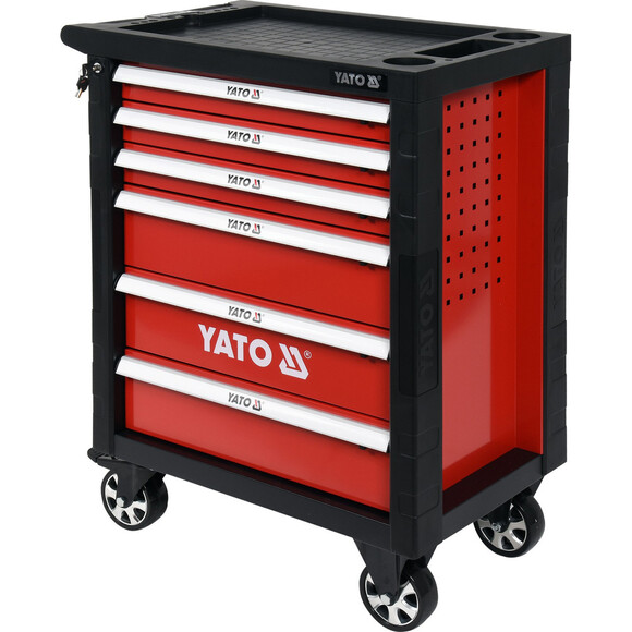 Шкаф с инструментами YATO на колесах, 6 ящиков, 975x765x465 мм, набор 177 шт. (YT-55300) изображение 2