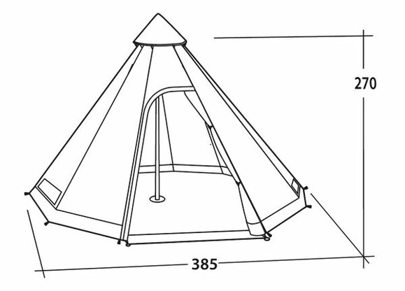 Палатка восьмиместная Easy Camp Moonlight Tipi Grey, 120381 (929575) изображение 13
