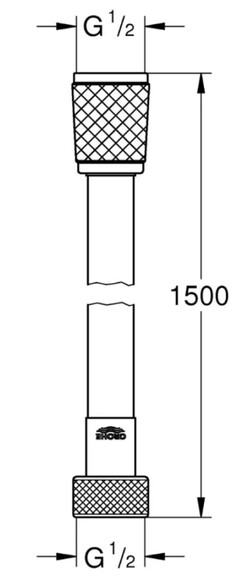Шланг для душа Grohe QuickFix VitalioFlex Trend, 1500 мм (287412432) (CV032182) изображение 3