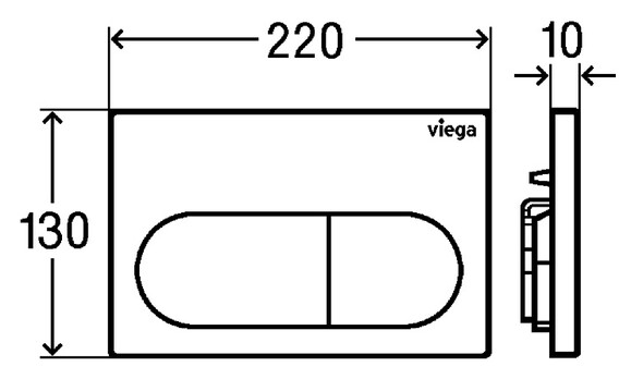Кнопка смыва VIEGA Prevista для унитазов Visign for Life 6 (773762) изображение 2