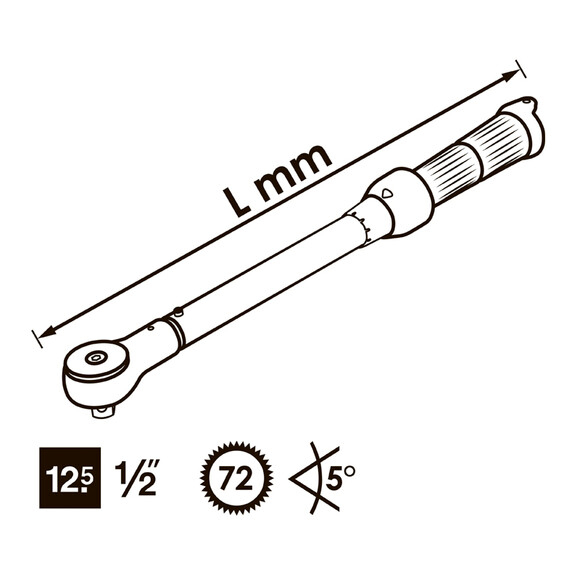 Ключ динамометричний Vigor 1/2", 20-120 Нм, 445 мм (V3898) фото 3