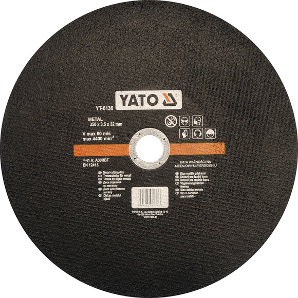Диск отрезной YATO по метталу 350 х 32 мм (YT-6136)