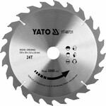 Диск пильный по дереву с победитовыми напайками Yato YT-60731 (255x30x3.0x2.0 мм), 24 зуба