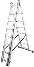 Алюминиевая трехсекционная лестница VIRASTAR TRIOMAX 3х8 ступеней (VTL038)