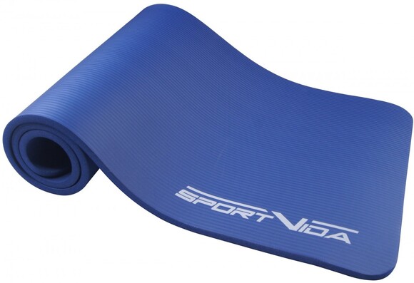 Коврик для йоги и фитнеса SportVida NBR Blue 1.5 см (SV-HK0075)