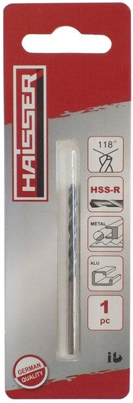 Сверло по металлу Haisser HSS-R, 8.5х75х117 мм, DIN 338 (21626)