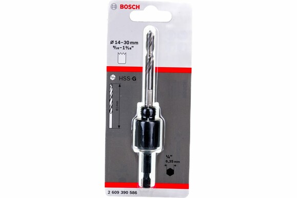 Переходник для коронки 1/4" Bosch 14-30 мм (2609390586) изображение 6