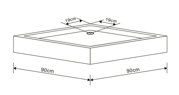 Піддон для душу EGER VIZ 90х90х15 см (599-0909S) фото 4