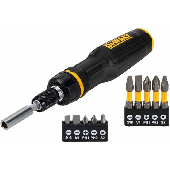 Отвертка – набор DeWALT FULL FIT Telescoping со сменными битами, 10 бит (DWHT68001-0) изображение 2