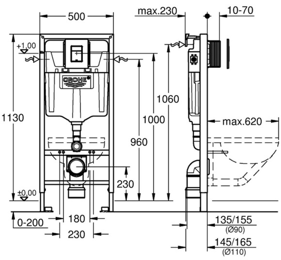 Інсталяція для унітазу Grohe QuickFix Solido 3 в 1 (388112430) (CV032158) фото 3