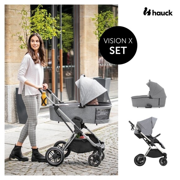 Детская коляска 2 в 1 Hauck Vision X Set (silver melange grey) (16525-6) изображение 13