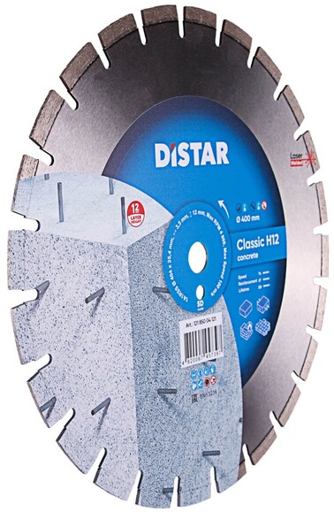 Алмазный диск Distar 1A1RSS/C1-W 404x3,5/2,5x12x25,4-24 F4 Classic H12 (12185004121) изображение 2