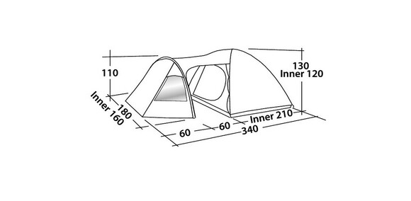 Намет Easy Camp Tent Corona 300 Teal Green (45003) фото 3